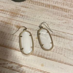 Kendra Scott earrings gold & cream
